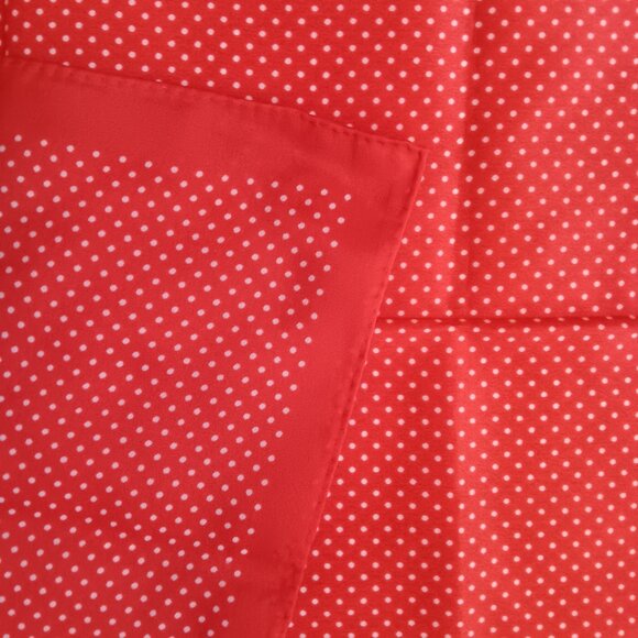 Vintage Red Polka Dot 21x21" Handkerchief - Picture 3 of 3